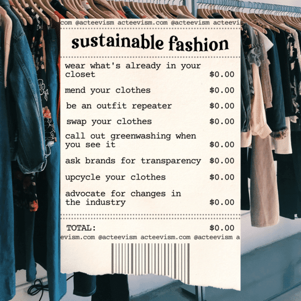 Sustainable Fashion + Imperfect Environmentalism - ACTEEVISM